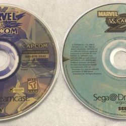 SEGA Dreamcast Marvel Vs Capcom & Marvel Vs Capcom 2 Back Up Games with original Artwork!