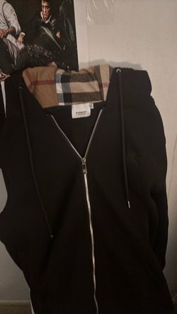 Burberry Black Zip-Up Hoodie