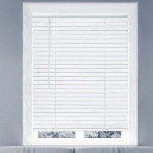 White Faux Wood Blinds / Shades 44"