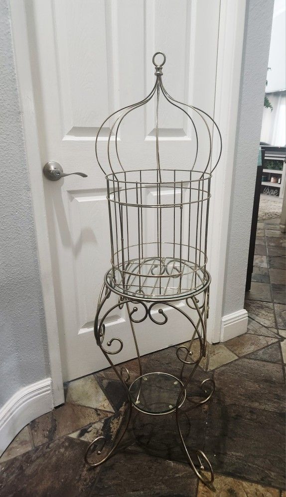 Home Interiors Cage With Glass Top Table