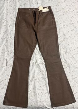 Leather Pants High-Rise Flare Bootcut