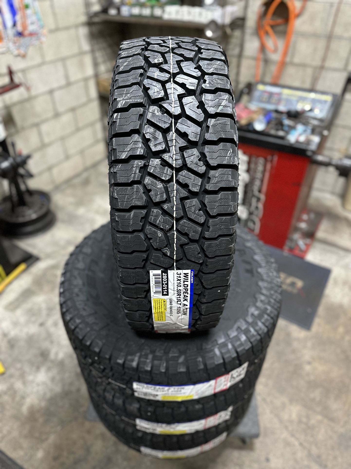New Set Of (4) 31x10.50R15 Falken Wildpeak AT3W All Terrain Tires For Sale