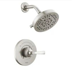 Delta Faryn 5-Spray Single-Handle Shower Faucet Set 1.75 GPM in Brushed Nickel with Pressure Balanced Shower Valve Included