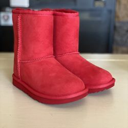 New Authentic Girls Red Ugg Boot Sz 12 