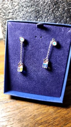 Swarovski Crystals and Earings Matching Set/Only EARRINGS NO NECKLACE 