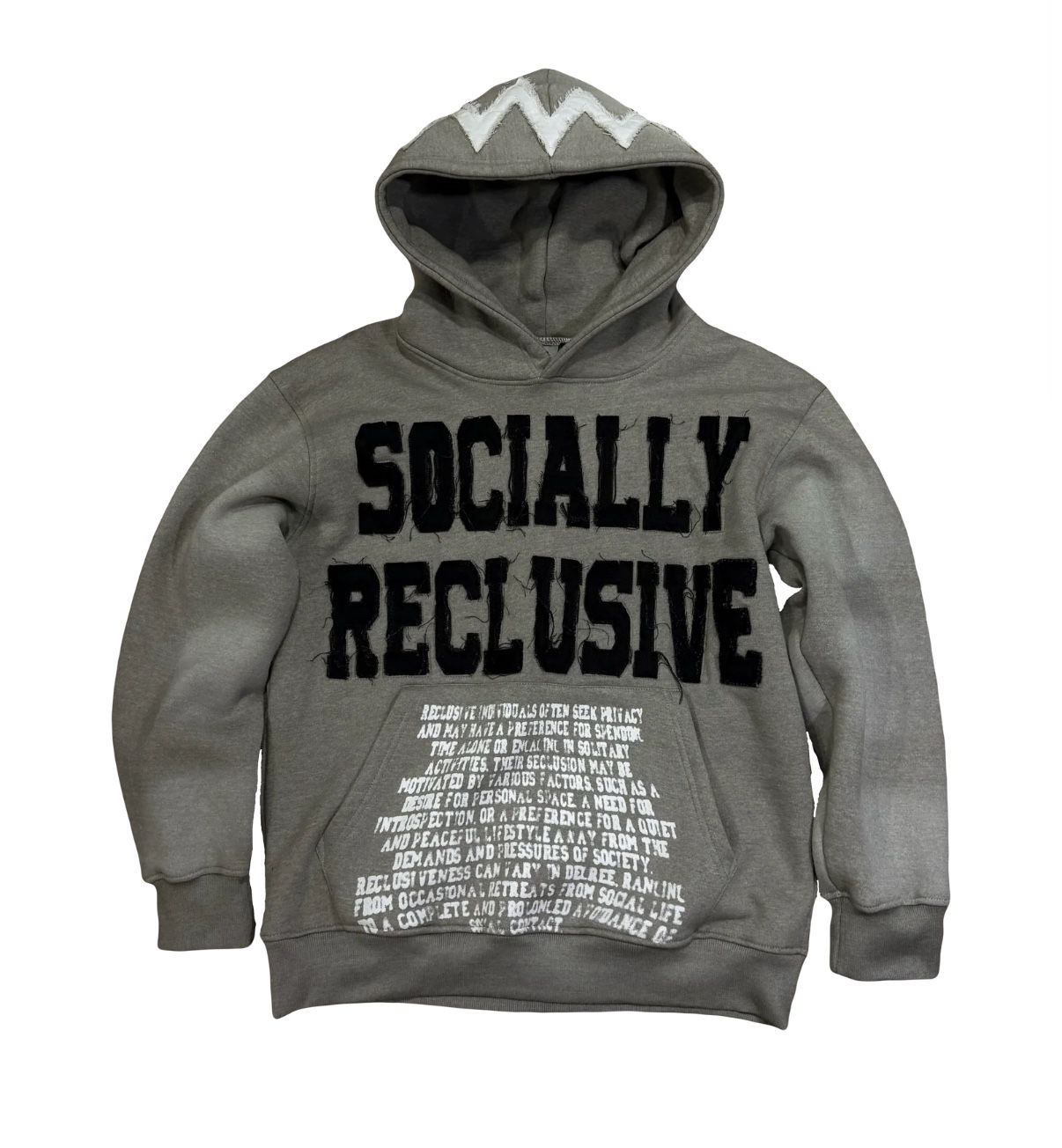Socially Reclusive Definition Hoodie Grey (Small)