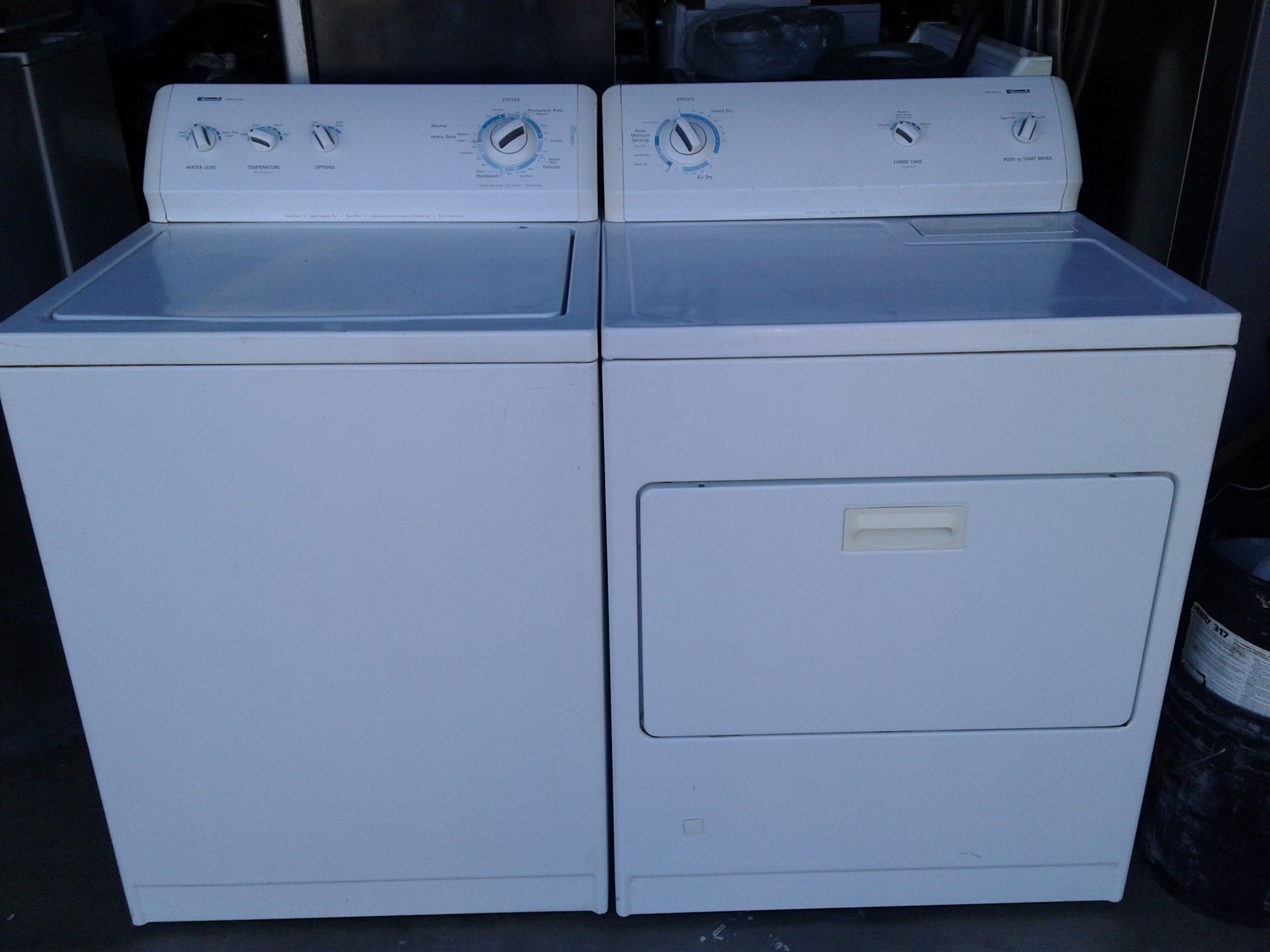 Kenmore washer 600 series washer and dryer heavy duty super capacity plus Quiet pak 1 5 speed combination delivery and installation I available