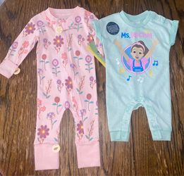 0-3M Baby Girl Clothes Bundle| Monica& Andy and Ms.Rachel