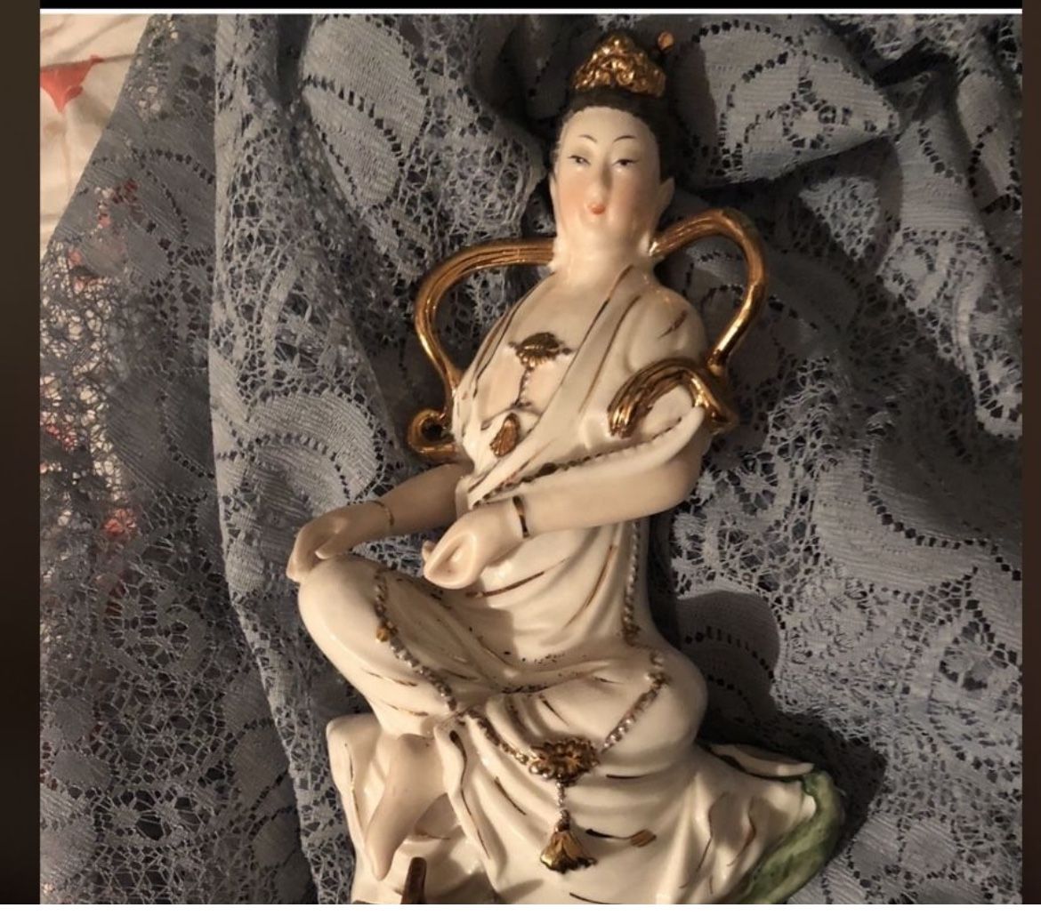 Quan Yin 1940’s Antique 12” Collectible Statue … Only $50 On Sale …Was $100