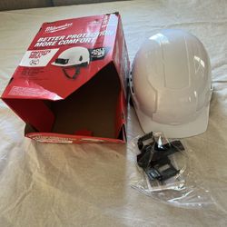 Milwaukee BOLT White Type 2 Class E Front Brim Non-Vented Safety Helmet 