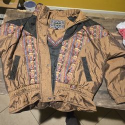 Forenza Bomber Jacket Flower Design