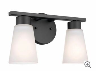 Kichler Stamos 2-Light Bathroom Vanity Light, Black