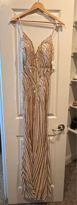 Gold Sequin Formal Maxi Gown