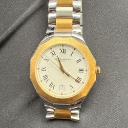 Baume & Mercier Silver And Gold Watch Vintage 