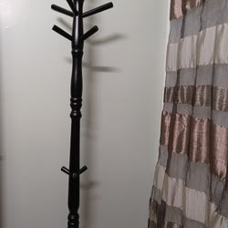 Solid Wood Black Coat Tree Stand New CONDITION 