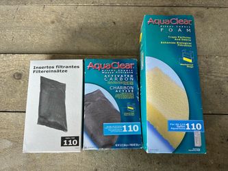 RA Activated Carbon Filter Insert for AquaClear 110/500 2 Pack & Filter Foam