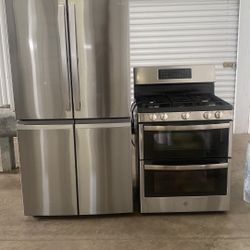 🔥 Stainless Steel Kitchen Combo – BRAND NEW Refrigerator + 5-Burner Gas Range 🔥