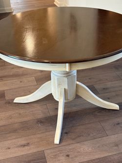 45 inch diameter round farmhouse style table