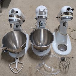 Three Working KitchenAid Mixers