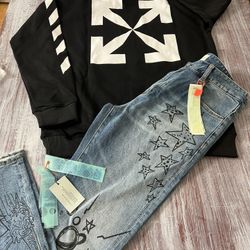 Xl Large Hoodie, Jeans 36