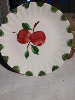 Blue Ridge Pottery Hand Painted Plate Crab Apple