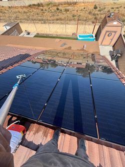 Solar panel cleaning