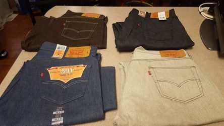 Levi jeans size 38w and 32 long. 40 dollars each