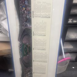 1990 New York Mets Tv Schedule For WWOR-tv Framed Poster