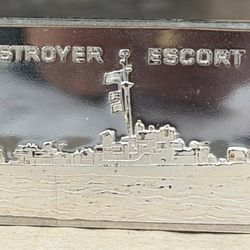 WWII USS Eugene E Elmore DE-686 Destroyer Escort Named Sailor ID Plate