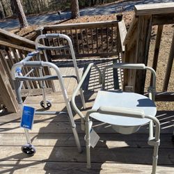 Walker  And Folding Commode