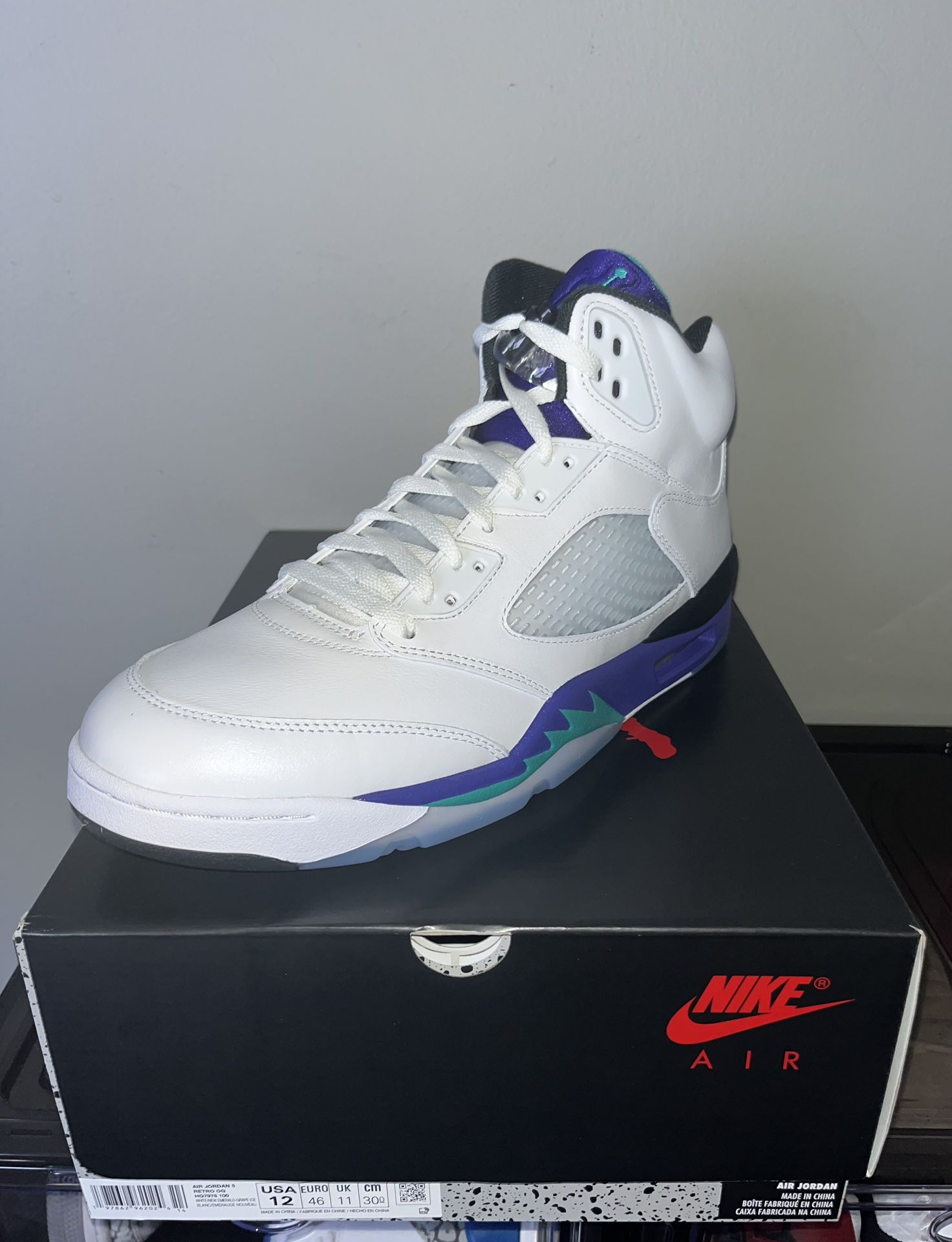 Jordan Retro 5 Grape Size 12