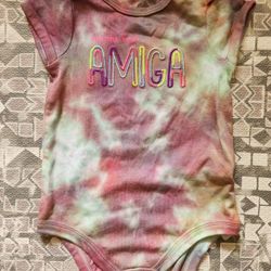 Mom's Best Amiga Cat&Jack Tye Dye 12M Snapbutton Bodysuit