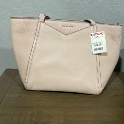Michael Kors Baby Pink Tote Leather Bag 