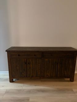 Dark Wood Sideboard Buffet Cabinet