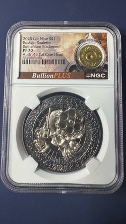 2025 Niue Russian Roulette Silver Coin NGC PF70