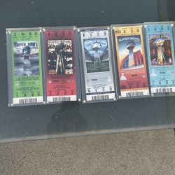 NFL Super Bowl Ticket Stubs 