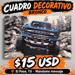 Ford Bronco Decorative Canvas Wall Art