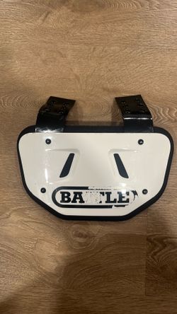 White Battle Adult Football Back plate