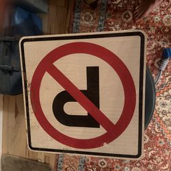 vintage "No Parking" symbol sign