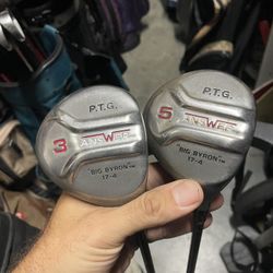 Answer golf woods 3/5 in right hand  Graphite shafts  