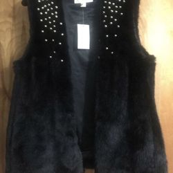 New Michael Kors Fur Vest Size L