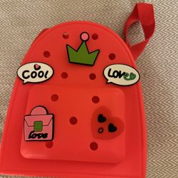 642PRTT  New Silicone Backpack With Charms Lightweight Waterproof Watermelon Red