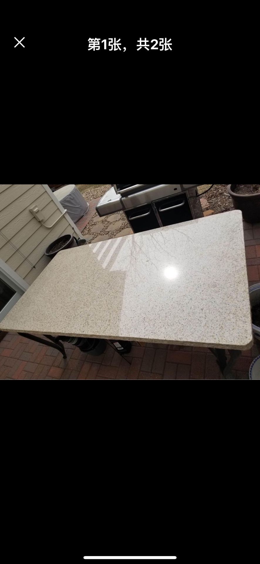 Granite Top Patio Table