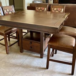 High Top Dinning Table Set For 6