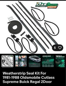 Cutlass supreme window seal