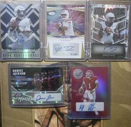 Really Nice Lot Of 6 Football Auto, Numbered Cards NM/ Better 