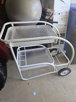 Patio Bar Cart On Wheels 