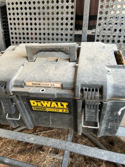 DeWalt tool box with assorted tools.