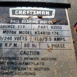 Radial Arm Saw Craftsman