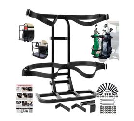 SOFITA Golf Cart Bag Holder for Four Seat Golf Cart for EZGO, Club Car, Yamaha. Fits Grab Bars up to 7" Wide. Adjustable Straps Reinforced with Velcro